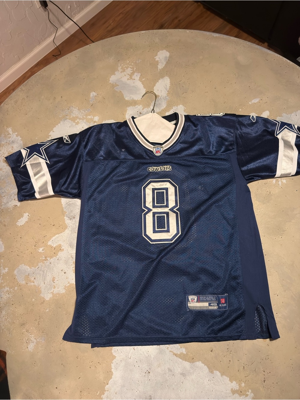 Reebok Navy and White Dallas Cowboys Jersey